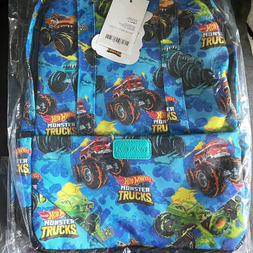 Posh Peanut/Hot Wheels Monster Truck Back pack